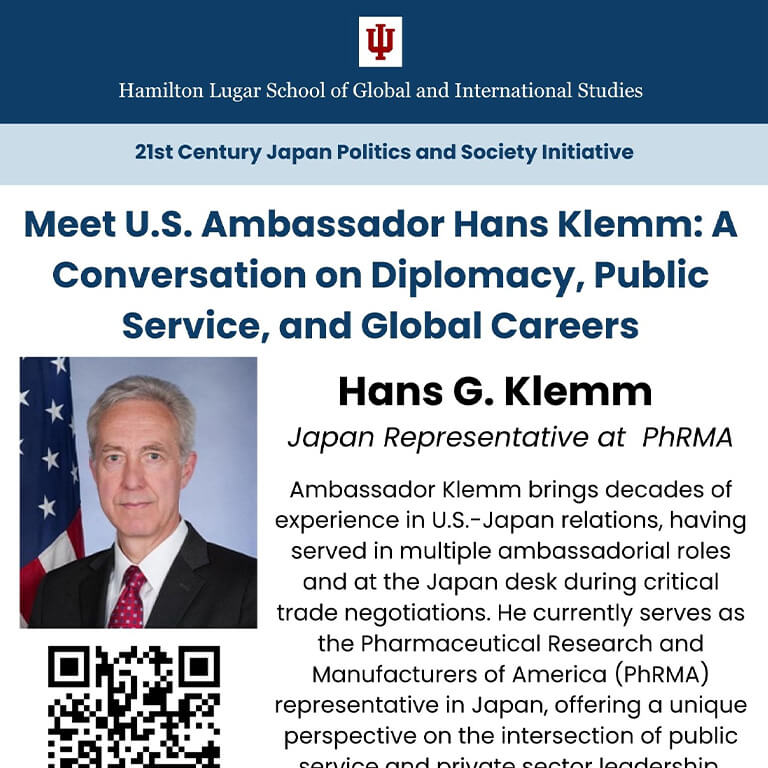 A special student engagement with Ambassador (ret.) Hans Klemm on global careers that span public and private sectors.